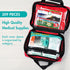 General Medi First Aid Kit - 309 Pieces - Reflective Bag Design with Eyewash, Bandages, Emergency Blanket