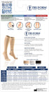 Truform Short Length Surgical Stockings, 18 mmHg Compression, Closed Toe, Beige, Medium