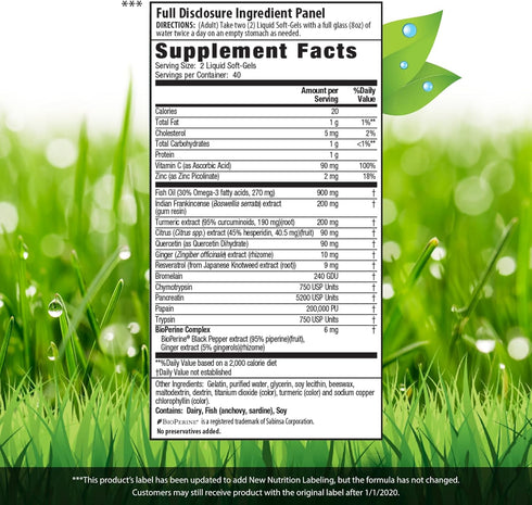 Irwin Naturals Inflamma-Less, 80 Liquid Softgels, Promotes Comfort, Mobility & Flexibility