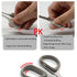 PAFASON Stainless Steel Mustache Beard Facial Nose Hair Trimming Scissor Set with Safety Cover and Leather Pouch Grey