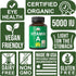 Certified Organic Vitamin A 5000 IU Supplement Capsules - High Potency Vitamins for Adults, Kids, Non-GMO, Vegan