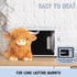 Brown Highland Cow Microwavable Heating Pad - Cute Soft Cozy Plush Heatable Pillow for Women & Kids - Kawaii Hot & Cold