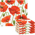 Kcldeci Poppy 6 Pieces Absorbent Kitchen Dish Cloths, Floral Washable Cleaning Towels for Home Kitchen Supplies