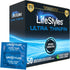 Lifestyles Ultra Thin Natural Rubber and Lubricated Latex Condoms Value Pack, 50