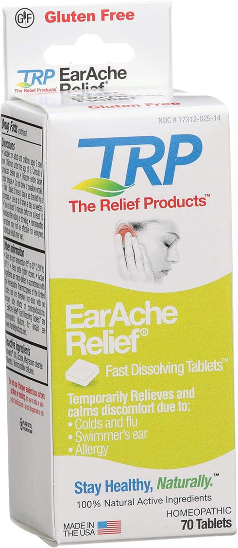 The Relief Products Earache Relief Tablets, 70 Count