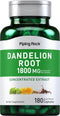 Piping Rock Dandelion Root Capsules, 1800mg, 180 Count, Herbal Supplement, Concentrated Extract, Gluten Free, Non-GMO