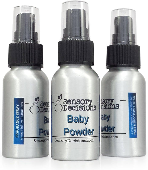 Sensory Decisions (3 Baby Powder Fragrance Spray - Baby Powder Scent - Baby Powder Scented Spray - by Bottles)
