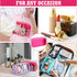 Hushee 4 Pcs Clear Nylon Makeup Bag, Waterproof Travel Toiletry Bag, Zipper Pouch for Women Christmas Gifts