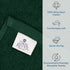 Dan River 100% Cotton Bar Mop Cleaning Kitchen Towels | Highly Absorbent, Quick Dry, Pack of 12, 16x19, Hunter Green