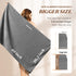 YFONG Microfiber Hair Towel Wrap for Women - Fast Drying Turbans for Long, Thick, Curly Hair, Dark Gray