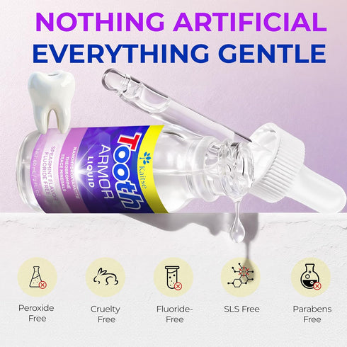Kaitse 2 OZ Cavity Healing Tooth Armor: Nano Hydroxyapatite Daily Care Drops for Tooth Surface Support - Gentle Oral