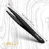 Pointed Tweezers, High Carbon Stainless Steel Needle Nose, Fine Point Precision Hair Removal, Black