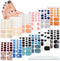 Maitys 264 Pieces Toe Nail Stickers, 12 Sheets Self Adhesive Full Nail Wraps, Glitter Decals with 1 PC File for Women