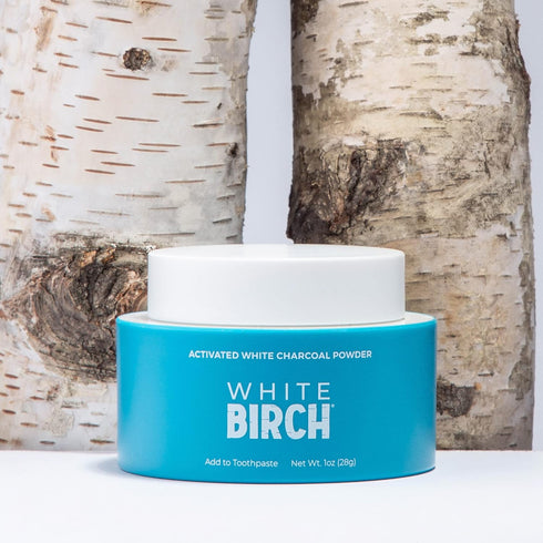 White Birch Activated White Charcoal Powder, Professional Teeth Whitening Charcoal for Natural Oral Care