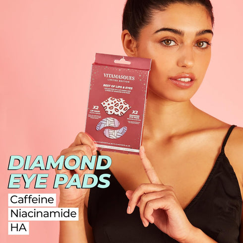 Best of Eyes & Lips Set Vitamasques Under Eye Patches & Lip Mask Sheets - Eye Patches for Puffy Eyes, Under Eye Masks
