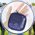 Weewooday 4 Pcs Mesh Makeup Bag, Travel Toiletry Pouch with Zipper, Mini Portable Cosmetic Bag (Navy Blue)
