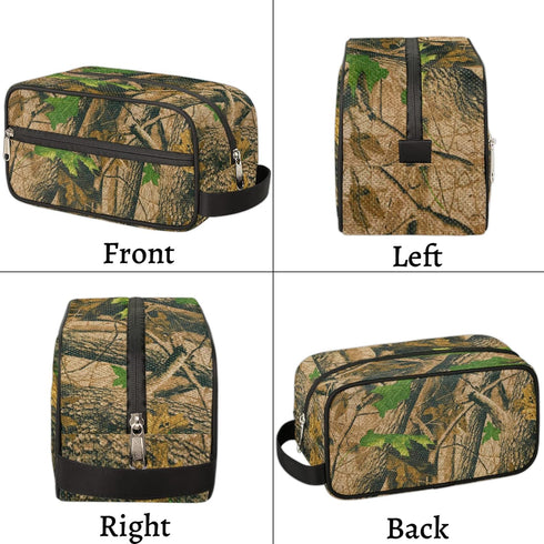Pardick Travel Toiletry Bag for Women Men, Forest Camouflage Organizer, Lightweight Waterproof Dopp Kit for Toiletries