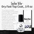 Seche Vite Dry Fast Top Coat Nail Polish, Quick Dry, Clear, 0.5 fl oz