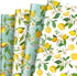 Generic AnyDesign 12 Sheets Summer Lemon Wrapping Paper, Watercolor Lemon Flowers Gift Wrap Paper for Summer Birthday