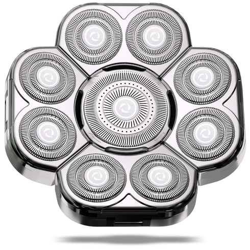 Magnetic Replacement Blades for Head Shaver - Head Shaver Replacement Heads (Silver)