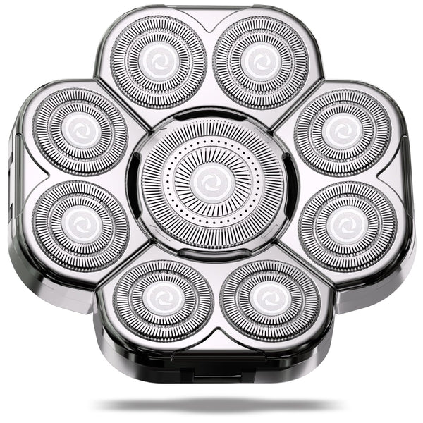 Magnetic Replacement Blades for Head Shaver - Head Shaver Replacement Heads (Silver)