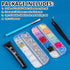 Nail Art Rhinestone Glue Gel & 3D Charms Accessories Kit, Includes 15ml Rhinestone Glue and Dual-End Brush
