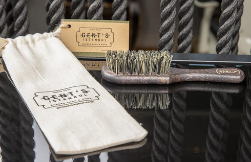 Hybrid Beard Brush by Gent’s Istanbul, Grooming Brush for Men to Straighten and Promote Beard Growth