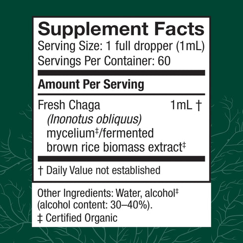 Immune 2 oz (60 Host Defense Chaga Extract - System Support Supplement - Chaga Mushroom for Antioxidant Activity
