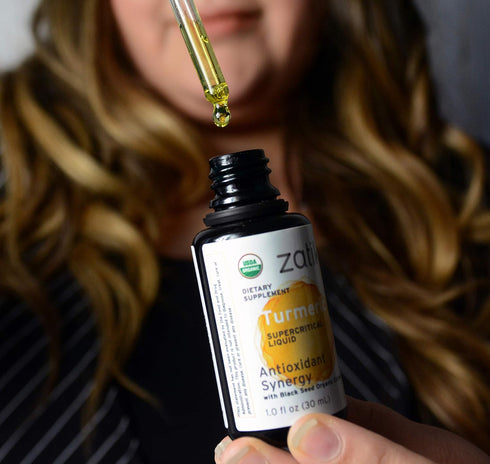 Zatik Naturals Turmeric Supercritical Liquid Synergy with Black Seed, 1.0 fl oz, Organic, Vegan