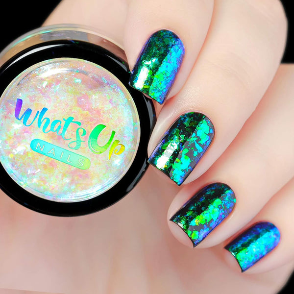 Whats Up Nails - Mermaid Flakies Nail Art