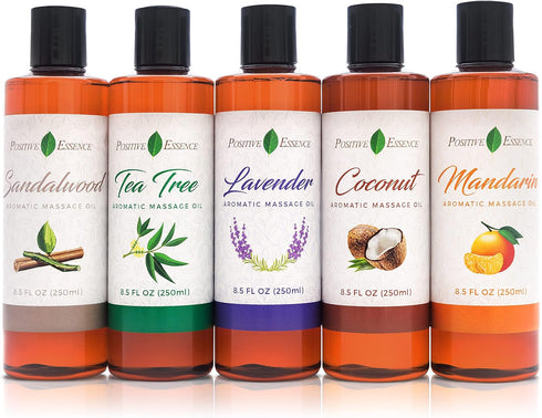 Tea Tree Massage Oil, Body Oil for Massage Therapy with Jojoba, Vitamin E, Essential Oil