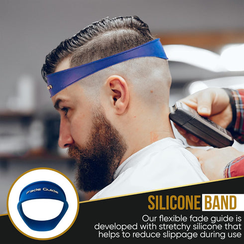 Neckline Shaving Template | Curved Silicone Band for DIY Haircuts | Fade Haircut Guide for Clippers