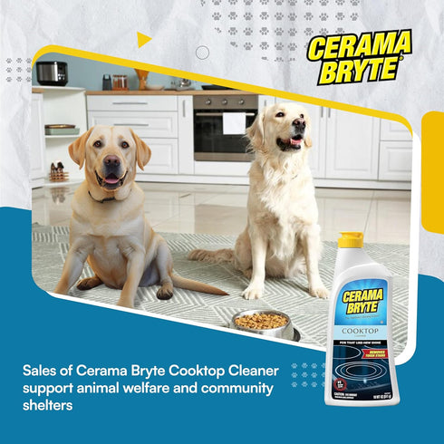 Cerama Bryte Cooktop and Stove Top Cleaner for Glass-Ceramic Surfaces, 18 Ounces, 2 Pack
