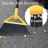 Sturdy Outdoor & Indoor Angle Broom - Yellow, Long Handle for Garage and Kitchen Use