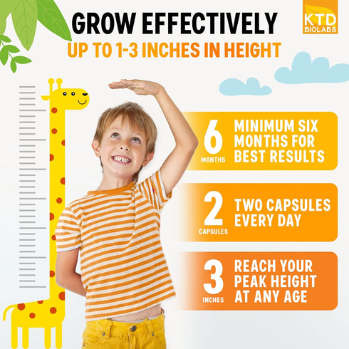 Height Growth Maximizer - Natural Height Booster Teen Vitamins, Growth Pills to Reach Height & Grow Taller