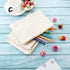 16 Pack Multi-Purpose Cosmetics Bag with Zipper, Canvas Makeup Pouches, Travel Toiletry Bag, DIY Craft Bag (M, Beige)