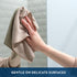 S&T INC. Microfiber Cleaning Cloth - Bulk Reusable Towels for Home, Neutral Coral, 50 Count