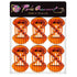 RC ROCHE ORNAMENT 6 Pcs Womens Cross Bow Side Slide In Curve Comb - Durable Strong Hold Medium Brown
