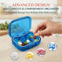 JedJadr 3 Pack 3 Compartment Small Pill Box, Portable Pill Case for Purse and Pocket, Moisture Proof Travel Pill