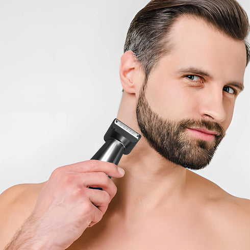 Perry Ellis Rechargeable Ear and Nose Hair Trimmer for Men, 3 Detachable Heads for Beard, Eyebrow, Nose, Ear Grooming
