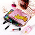 Tatuo 4 Pcs Glitter Sequin Makeup Bag - Rainbow Iridescent Small Reversible Cosmetics Pouch for Women