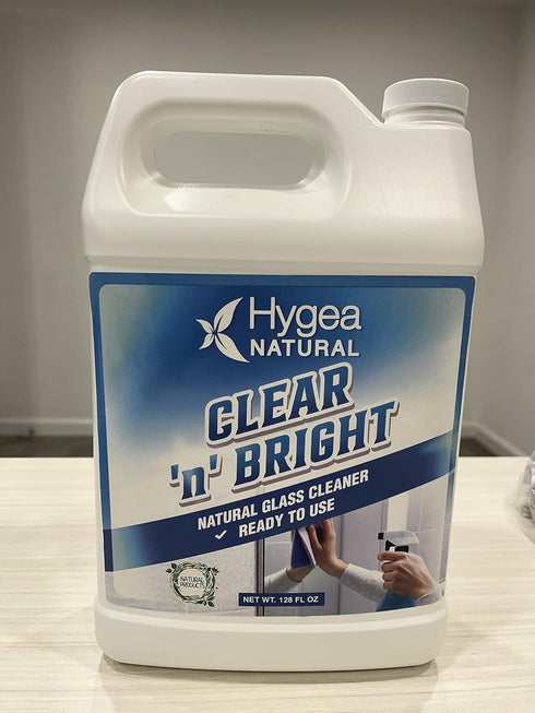Clear 'n' Bright Glass Cleaner Spray, Streak-Free & Ammonia-Free Window Cleaning Supplies, Safe & Fast