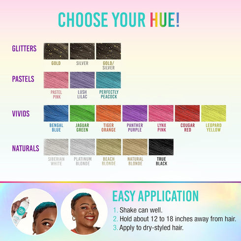 Punky Pastel Temporary Hair Color Spray, Perfectly Peacock, Fast-Drying, Non-Sticky, Travel Size Hair Dye, 3.5 oz