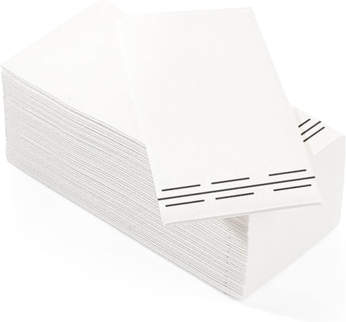 100 Pack Linen Feel Guest Paper Hand Towels - Super Absorbent Disposable Towels for Bathroom, Events