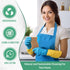 6 Pack Natural Kitchen Sponges, Compostable White Cellulose & Organic Coconut Scrubber for Washing Dishes