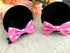Pink Polka Dot Mice Mouse Hair Clips, Ears Elastic Bands Costume Accessories: M12 (Minnie clip 6 cm)