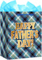 FaCraft Fathers Day Gift Bag - Large 13" Happy Fathers Day Gift Bag with Tissue Paper and Handle