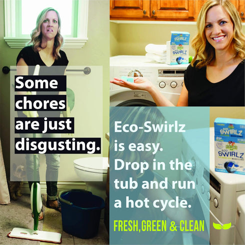 Eco Swirlz Washing Machine Cleaner with Bonus Eco Scrubz Dishwasher Cleaner Add On, 36 Count Deep Cleaning Tablets