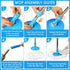 Spin Mop Replacement Handle, 360 Degree Rotating Telescopic Mop Pole for Household Cleaning Accessories (Cute Blue)
