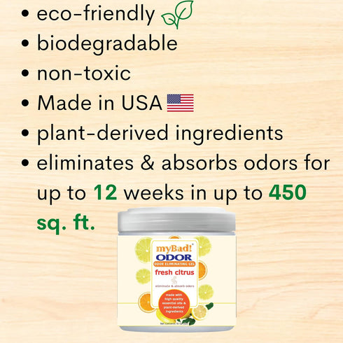 Odor Eliminator Essential Oil Gel, 15 oz, Air Freshener for Bathroom, Pet Area, Closets